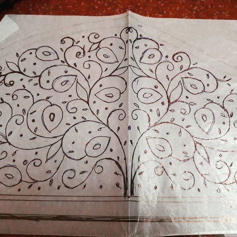 Sanjana Aari creations on Instagram: “Tracing paper ...” Tracing Design, Embroidery Drawing, Mandala Flower Design, Magam Work, Peacock Embroidery Designs, Aari Design, Pattern Sketch, Lion Quotes, Gold Work Embroidery