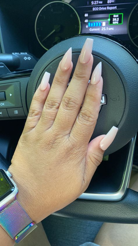 Natural color, nails, stiletto and coffin Natural Color Nails, Nails Stiletto, Color Nails, Stiletto Nails, Natural Color, Nail Art, Nails, Quick Saves, Color