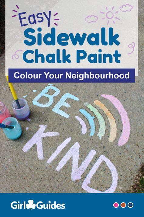 Unleash your inner artist! Kids will make their own chalk paint and then head outdoors to paint the sidewalk and brighten up the neighbourhood. Sidewalk Chalk Recipe, Homemade Sidewalk Chalk, Chalk Activities, Sidewalk Chalk Paint, Sidewalk Paint, Make Chalk Paint, Chalk Paint Recipe, Homemade Chalk, Easy Art For Kids