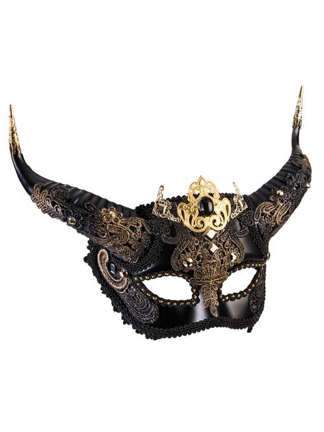 PRICES MAY VARY. Eye mask with horns Black and gold faun mask with elastic band One size fits most adults and children 14+ Forum Novelties has been providing quality costumes and accessories for more than 30 years, from frightening to funny Forum has it all Black And Gold Masquerade Mask, Costumes With Masks, Masquerade Ball Masks, Gold Masquerade Mask, Masquerade Outfit, Lace Masquerade Masks, The Mask Costume, Venetian Masquerade Masks, Venetian Masquerade