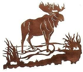 30" Iron Moose Moose Wall Art, Scrollsaw Patterns, Dramatic Walls, Ranch Cabin, Rustic Metal Wall Art, Steel Wall Art, Bull Moose, Mountain Decor, Wood Burning Patterns