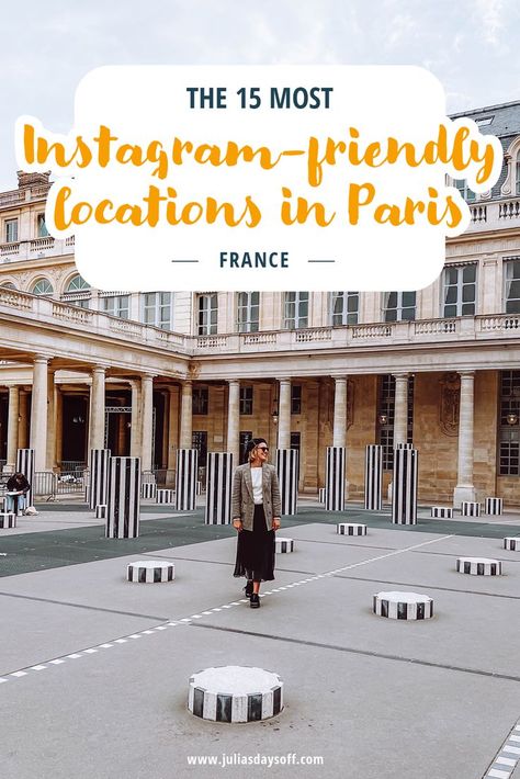 Woman standing in a photogenic square in Paris Best Spots In Paris, Paris Instagram Spots, Best Cafes In Paris, Spots In Paris, Lafayette Paris, Seine River, Paris Travel Tips, Paris Travel Guide, Paris Vacation