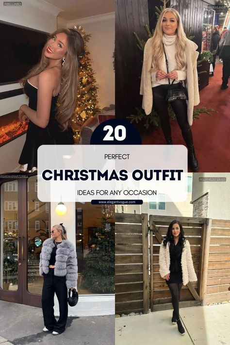 Cute Christmas Outfit Ideas Cute Christmas Outfit Ideas, Festive Outfits Christmas, Holiday Party Outfit Casual, Cute Christmas Outfit, Holiday Party Outfit Christmas, Casual Christmas Party, Casual Christmas Party Outfit, Casual Holiday Outfits, Casual Holiday Party