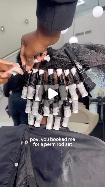 Perm Rods On Natural Hair Short 4c, Perm Rod Set On Short Natural Hair, Perm Rods On Natural Hair, Perm Rod Set, Short Natural Hair, Short Twists, Perm Rods, Heatless Curls, Bouncy Curls