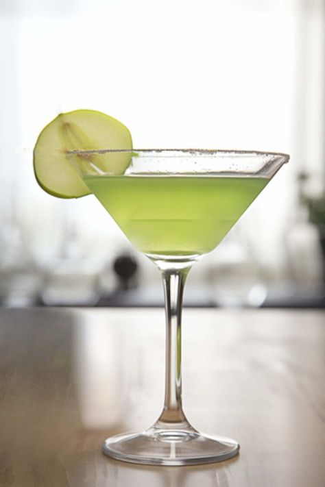 The Appletini recipe is an apple vodka martini cocktail with a delicious sour apple flavor. This is the simplest version of it, and it tastes fantastic! Appletini Recipe, Homemade Sour Mix, Sour Apple Pucker, Apple Schnapps, Apple Pucker, Apple Vodka, Cocktails To Try, Classic Cocktail Recipes, Candy Drinks