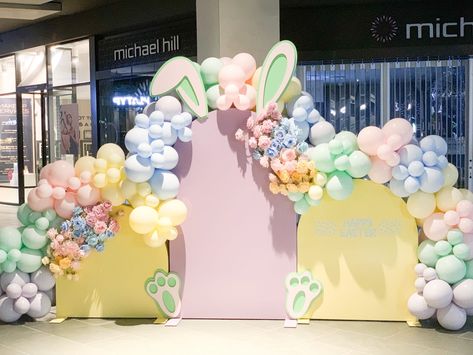 Seasonal Displays - HoneyTub Event Hire Bunny Birthday Party Decorations, Bunny Birthday Theme, Easter Theme Party, Bunny Birthday Party, Seasonal Displays, Bunny Birthday, Holiday Joy, Birthday Backdrop, 1st Birthday Parties