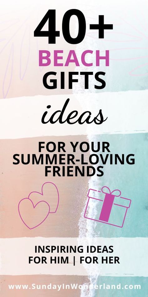 Looking for clever beach gifts for beach lovers? Here are your answers! Browse this list of interesting beach gifts and find a perfect pick! | Beach gifts for women | Beach gifts for friends | Beach gifts for mom | Beach gifts for him | Beach gifts ideas | Gift guide | Beach lovers | Christmas gifts ideas | Summer gifts ideas Beach Themed Gifts, Beach Gifts Ideas, Beach Gift Basket, Christmas Gifts Ideas, Thanking Someone, Best Gift Ever, Themed Gift Baskets, Beach Friends, Beach Gifts