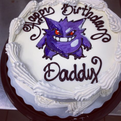 Gengar Birthday Party, Gengar Cake, Pokemon Candy, Pokemon Decor, Candy Themed Party, Gengar Pokemon, Pokemon Cake, Bday Party Theme, Bf Gifts