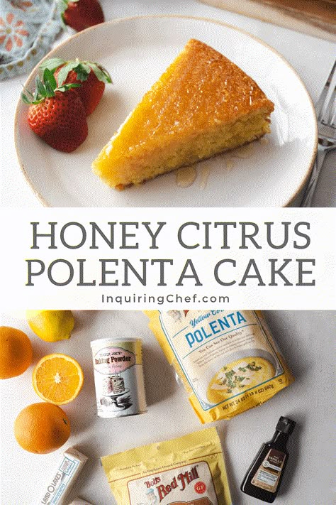 Orange Polenta Cake Recipe, Polenta Cakes Sweet, Sweet Polenta Recipes, Polenta Dessert Recipes, Polenta Cakes Savory, Polenta Cake Recipes, Polenta Desserts, Polenta Recipes Easy, Cardamom Recipes