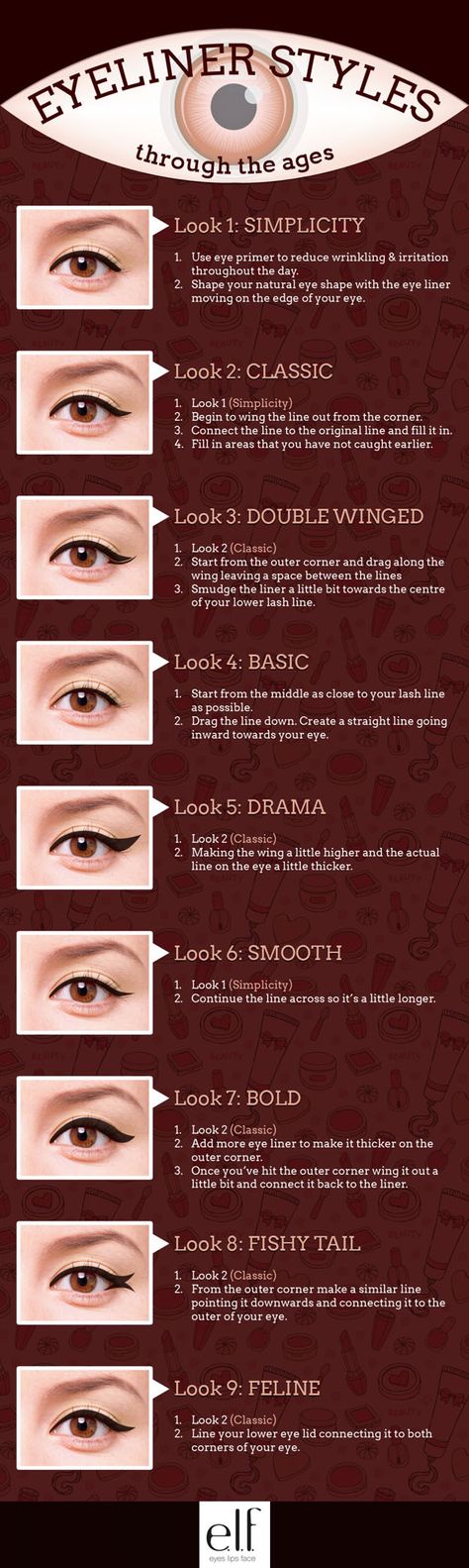 Simple Eyeliner Tutorial, Teknik Makeup, Permanente Make-up, Tutorial Eyeliner, Bentuk Alis, Mekap Mata, Best Makeup Tutorials, Make Up Tutorials, Kajal Eyeliner