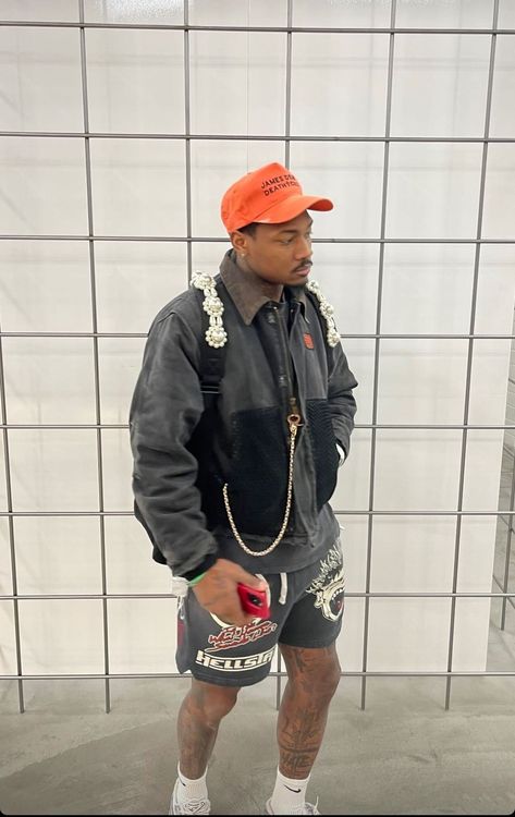 Stefon Diggs Fashion, Males Aesthetic, Athlete Fits, Style Curator, Ian Connor, Kanye West Outfits, Mens Streetwear Outfits, Normal Style, Black Swag