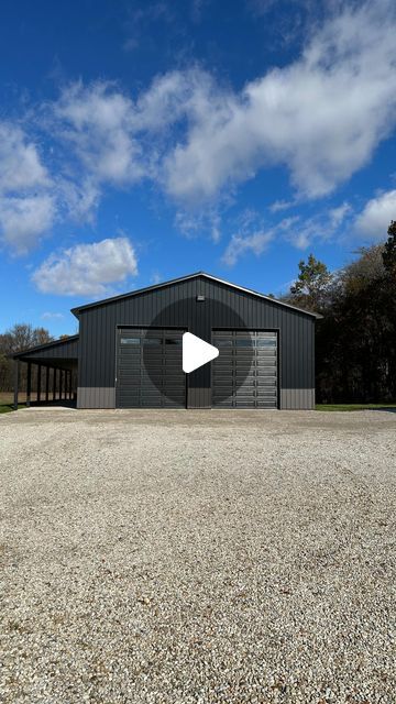 Pole Barn Shops on Instagram: "40x64 16’ post frame shop.  . . . #postframe #polebarn #polebarnshop #postframeshop #blackbarn" Pole Barn Lights, Metal Shop Ideas, 60x40 Shop, 40x50 Shop, Modern Shop Design, Pole Barn Colors, Pole Barn Lighting, Barn Designs Ideas, Black Pole Barns