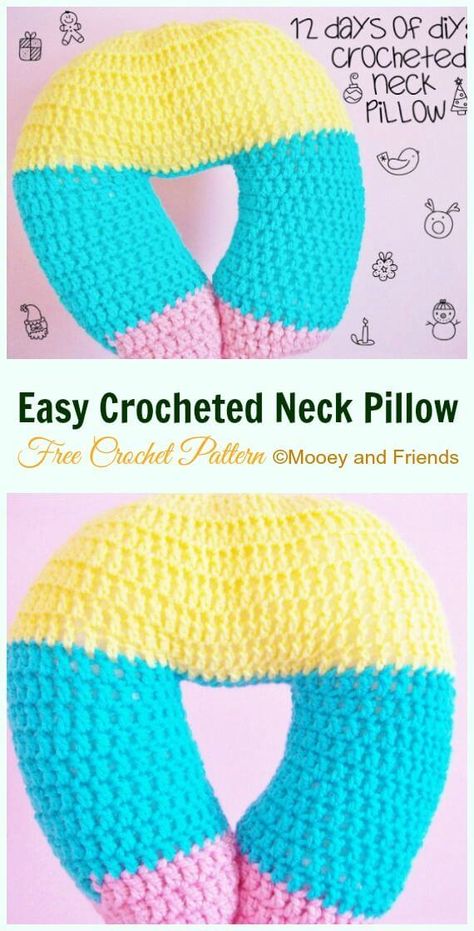 20 Crotchet Travel Neck Pillow Patterns For 2020 Crochet Neck Pillow, Neck Pillow Pattern, Pillows Design, Crochet Travel, Crochet Pillow Patterns Free, Dishcloth Patterns Free, Pillow Patterns, Travel Neck Pillow, Neck Pillows