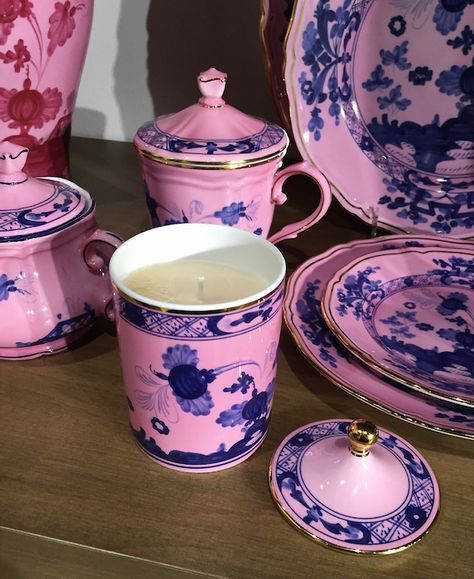 The Rejuvenation of Richard Ginori - Quintessence Pink Pottery Aesthetic, Richard Ginori Oriente Italiano, Richard Ginori, Table Setting Decor, Blue China, Humble Abode, Dream House Decor, Interior Inspo, My New Room