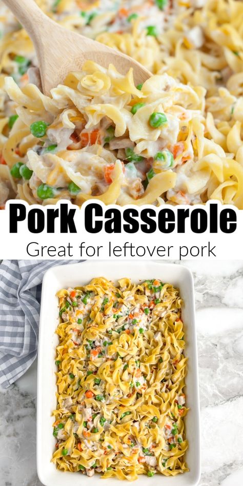 Leftover Pork Loin Enchiladas, Recipes With Pork Roast Leftovers, Canned Pork Recipe, Casserole Recipes With Pork, Recipes Leftover Pulled Pork, Uses For Leftover Pulled Pork, Pork Casserole Recipes Easy Meals, Casserole With Pork Loin, Pork Chops Leftovers Ideas