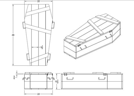 Diy Halloween Coffin, Coffin Plans, Halloween Coffin, Halloween Decoration, Diy Halloween, Halloween Diy, Build Your Own, How To Build, Halloween Decorations