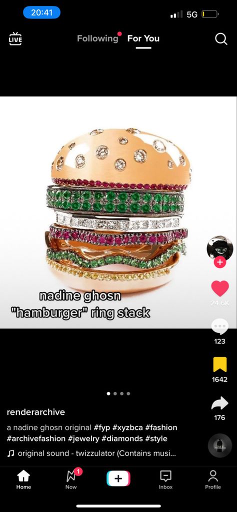 Burger Stack Ring, Burger Ring Stack, Hamburger Ring Stack, Archive Fashion, Stack Ring, Ring Stack, Trendy Jewelry, Stacking Rings, Ghost