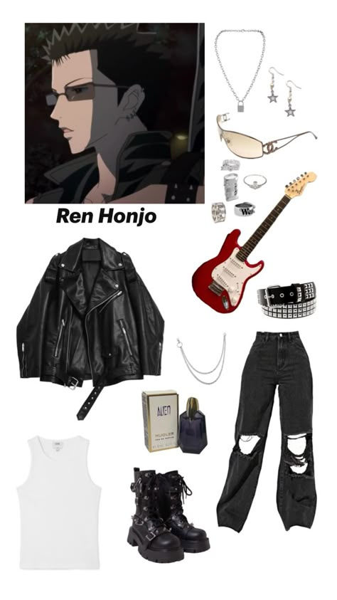 Anime/Manga: Nana Character: Ren Honjo 00s Party, Alternative Subcultures, Nana Manga, Nana Birthday, Dressing Sense, Hair Clothes, Character Outfits, Anime Outfits, Alternative Fashion