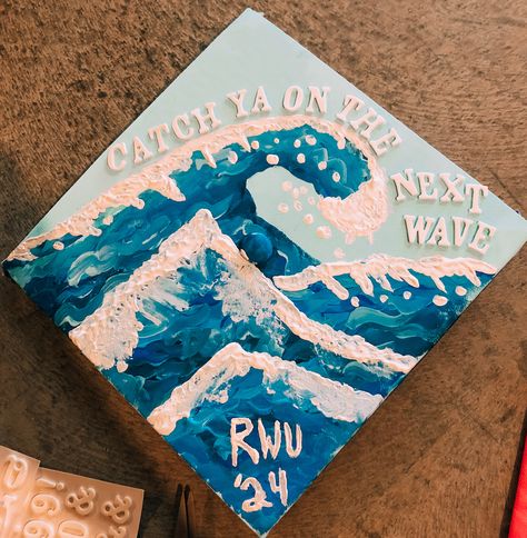 Coastal Carolina Graduation Cap, Beach Grad Cap, Beachy Graduation Cap, Beach Themed Graduation Cap, Marine Biology Graduation Cap, Beach Graduation Cap, Country Graduation Cap, Biology Graduation Cap, Country Graduation