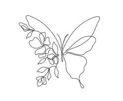 Butterfly Line Drawing Images – Browse 35,981 Stock Photos, Vectors, and Video | Adobe Stock Butterfly Half Flowers, Line Drawing Butterfly, Butterfly Line Drawing, Line Drawing Images, Tat Inspiration, Butterfly With Flowers Tattoo, Half Butterfly, Butterfly Line Art, Matching Friend Tattoos