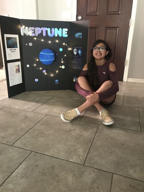 Neptune School Project Ideas, Neptune Model Project, Neptune Project For Kids, Neptune Project For School, Neptune Planet Project, Jupiter Planet Project For Kids, Saturn Project, Neptune Project, Neptune Facts