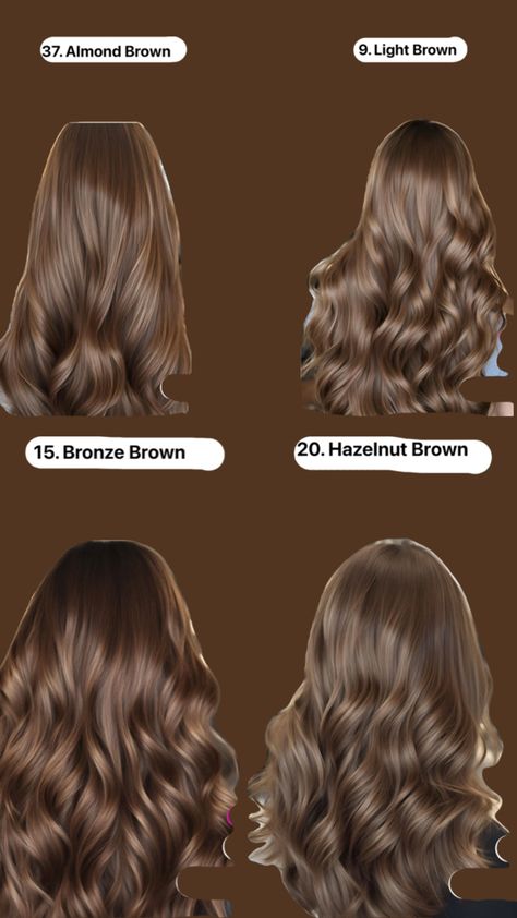 6n Hair Color, Walnut Brown Hair, Hazelnut Brown Hair, Brown Cinnamon Hair Color, Shades Of Brown Hair Color, Hazelnut Hair, Brown Hair Color Chart, Chestnut Brown Hair, Hazel Color