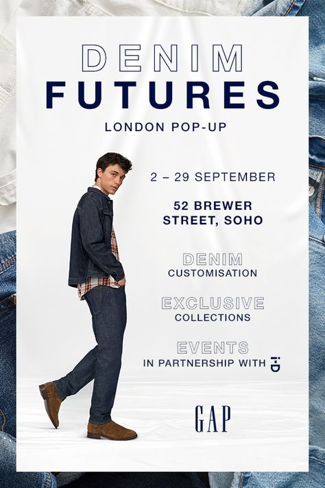 Gap Advertising, Pop Up Events, 2 September, 29 September, Pop Up Event, Gap Denim, Advertising Campaign, Exclusive Collection, London England