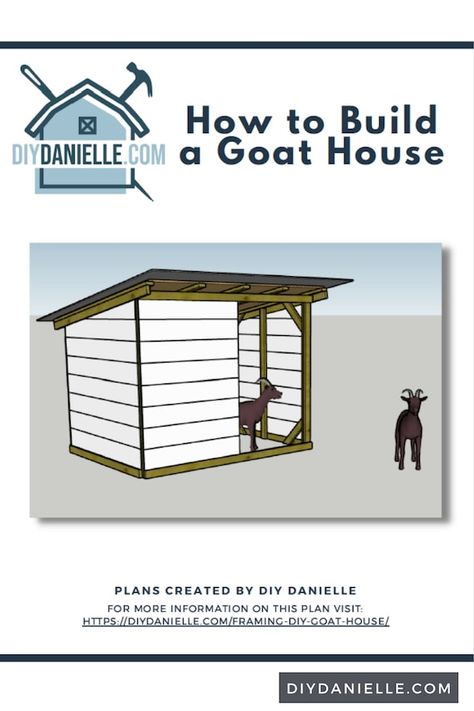 Goat House Diy Simple, Portable Goat Shelter, Pallet Goat House, Goat House Diy, Shelter For Goats, Pallet Goat Shelter, Goat Barn Plans, Goat House Ideas, Goat Houses