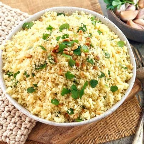 Couscous with Parmesan - The Ultimate Fast and Cheesy Side Dish · Chef Not Required... No Cook Side Dishes, Parmesan Couscous, Simple Couscous Recipes, Healthy Dressing Recipes, Roast Pumpkin Salad, Couscous Salad Recipes, Couscous Recipe, Pumpkin Salad, Quick Side Dishes