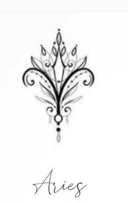 Aries Lotus Tattoo, Feminine Aries Ram Tattoo, Aires Tattoos For Women, Aries And Libra Tattoo Combined, Aries Sternum Tattoo, Aries Ram Tattoo For Women, Rashi Tattoo, Aries Tattoo For Women, Tattoos For Women Cat