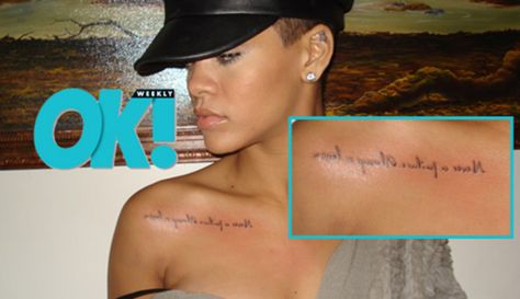 Mirror image writing tattoo Rihanna Tattoo Chest, Tattoo Rihanna, Chest Tattoo Fonts, Dumbest Tattoos, Rihanna Tattoo, Mirror Tattoos, Bad Girl Riri, Chest Tattoos, Tattoo Font