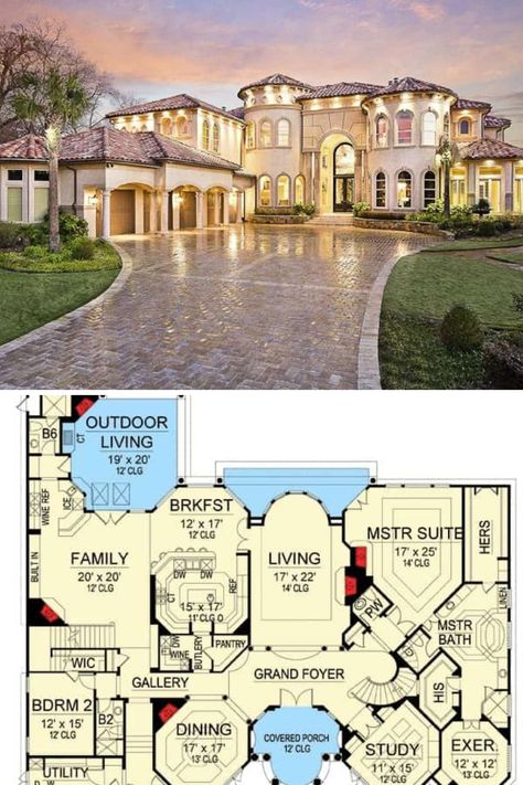 Luxury Home Floor Plans 2 Story, Mediteranian House Plans, Mediterranean Mansion Layout, 5 Bedroom Mediterranean House Plans, Italian Mansion Floor Plan, Bloxburg Italian House Layout, 2 Story Mediterranean House Plans, Italian House Floor Plans, Mediterranean Style Mansion