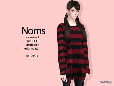 Helsoseira's NOMS - Oversized Knit Sweater Sims Cc Oversized Hoodie, Sims 4 Oversized Hoodie Cc, Sims 4 Cc Striped Sweater, Sims 4 Cc Knitted Sweater, Sims 4 Unisex Clothes, Hoodie Cc Sims 4, Sims 4 Oversized Sweater, Sims 4 Oversized Hoodie, Sims 4 Baggy Clothes