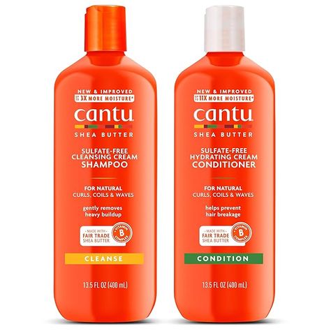 Cantu Shampoo And Conditioner, Cantu Shampoo, Cantu Shea Butter For Natural Hair, Cantu Hair Products, Shampoo Packaging, Color Depositing Shampoo, Purple Shampoo And Conditioner, Shampoo And Conditioner Set, Detangler Spray