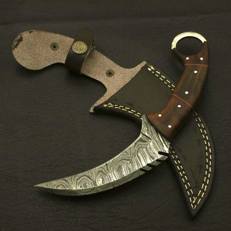 🌲 Explore the wilderness with this Custom HandMade Damascus Steel Karambit Knife by AS Damascus Knives! 🪓🔪 Perfect for hunting, camping, and survival adventures. #Handmade #DamascusSteel #OutdoorKnife #SurvivalGear #HuntingKnife 🌿  #eBay #eBayStore #eBaySeller #Karambit #Survival #Hunting #DamascusSteel #EverydayCarry #Combat #Skinner #Yes #Damascus #Pakistan #GraySilver #Ambidextrous #Plain #ASDamascusKnives #RoseWoodAndSpacer #Full #Original Supernatural Hunter, Survival Hunting, Damascus Knives, Pretty Knives, Collectible Knives, Karambit Knife, Outdoor Knife, Camping Items, Damascus Knife