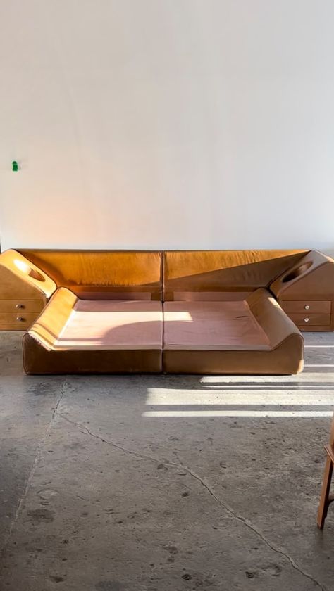 Same Old on Instagram: "1970’s Unmarked Leather Bed with Marble Inlay Side Tables. (SOLD) #midcenturymodern #postmodern #italiandesign #rarefurniture" Leather Bed, Marble Inlay, Marble Table, Postmodernism, Side Tables, Joinery, Midcentury Modern, Italian Design, Side Table