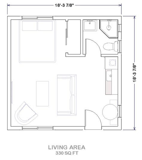 1 Car Garage Adu Conversion, Airbnb Garage Conversion, Garage Conversion Plans Layout, Single Car Garage Adu, Garage Adu Conversion Floor Plan, Adu Garage Conversion Before And After, Adu Over Garage Plans, Bedsitter Plans, Adu Garage Conversion Plans