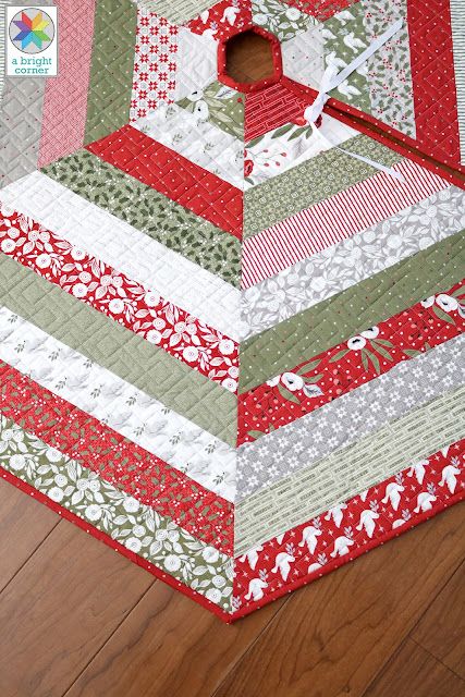 Quilted Xmas Tree Skirts Patterns, Quilted Tree Skirt Tutorial, Gnome Tree Skirt Pattern, Patchwork Tree Skirt Pattern, Christmas Jelly Roll Table Runners, Free Xmas Tree Skirt Patterns, Sewn Tree Skirt, Holly Jolly Tree Skirt Pattern, Christmas Tree Skirts Patterns Free Sewing