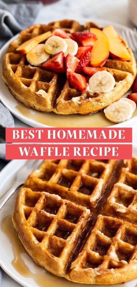 Waffle Recipe For One, Waffle Recipe From Scratch, Homemade Waffles Recipe, Homemade Waffle Recipe, Waffle Batter Recipe, Homemade Waffle, Waffle Batter, Easy Waffle Recipe, Recipe For One