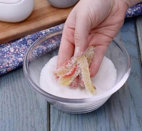 Candied Watermelon Rind Recipe Candied Watermelon Rind, Pickled Watermelon Rind Recipe Easy, Candied Watermelon Rind Recipe, Watermelon Rind Candy Recipe, Candied Watermelon, Watermelon Rind Recipes, Pickled Watermelon, Sweet Snacks Easy, Pickled Watermelon Rind