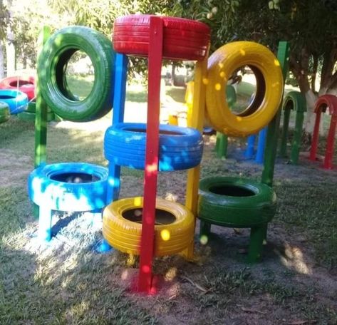 Farm Playground, Tire Playground, Outdoor School Activities, Diy Outdoor Toys, Kids Outdoor Playground, Kids Backyard Playground, Backyard Kids Play Area, Apple Activities, Diy Playground