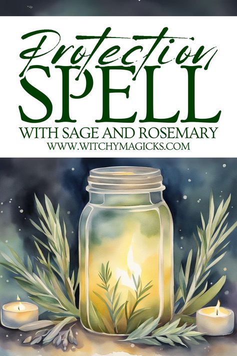 Create a powerful protection spell using sage and rosemary! Harness the ancient energies of these herbs to shield your space and aura from negativity. This simple ritual helps purify, cleanse, and surround you with protective energies, promoting peace and safety. Perfect for daily protection or when you feel the need for extra spiritual defense.  #ProtectionSpell #SageAndRosemary #HerbalMagic #EnergyProtection #WitchcraftRituals #WitchyTips #SpiritualCleansing #Spellcraft #WitchyMagicks Sage Protection Spell, Protective Herbs Protection Spells, Health Protection Spell, Powerful Protection Spell, Herbs For Protection, Sage And Rosemary, Spells For Beginners, Jar Spells, Witch Bottles