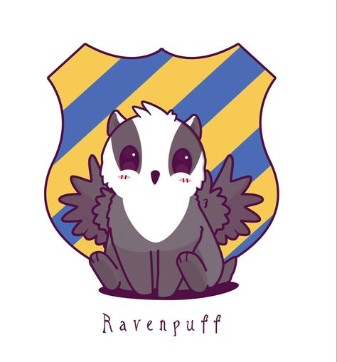 Ravenclaw and Hufflepuff mashup Harry Tattoos, Hufflepuff Pride, Harry Potter Artwork, Hogwarts Houses, Harry Potter Funny, Harry Potter Fandom, Harry Potter Fan, Kawaii Art, Ravenclaw