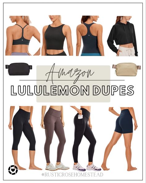 Lululemon Look Alike, Lululemon Look Alike Amazon, Lululemon Duplicates, Fake Lululemon, Amazon Lululemon, Workout Lululemon, Look Alikes, Everywhere Belt Bag, Lululemon Bras