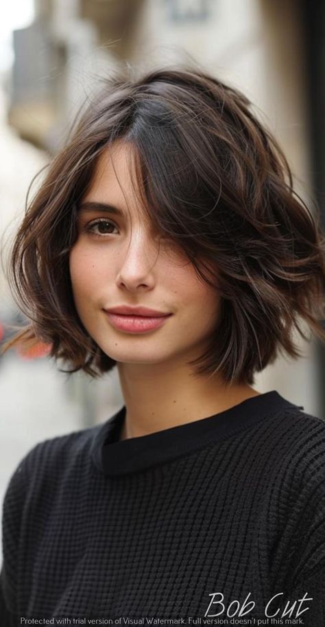 The Heavy Bob, New Short Hairstyles For 2024, Brunette French Bob, Lesbian Bob Haircut, Shaggy Bob Thick Hair, Grunge Bob Haircut, Short Bob Fine Hair, Layer Bob Haircut, Layered Bob Fine Hair