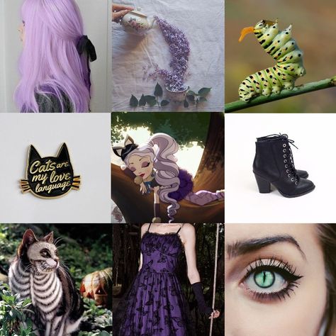 Ever After High Inspired Outfits, Kitty Cheshire Aesthetic, Eah Aesthetic, Shadow Poster, Ever After High Aesthetic, Kitty Cheshire, Anime Characters Birthdays, American Dragon, Rainbow Cartoon