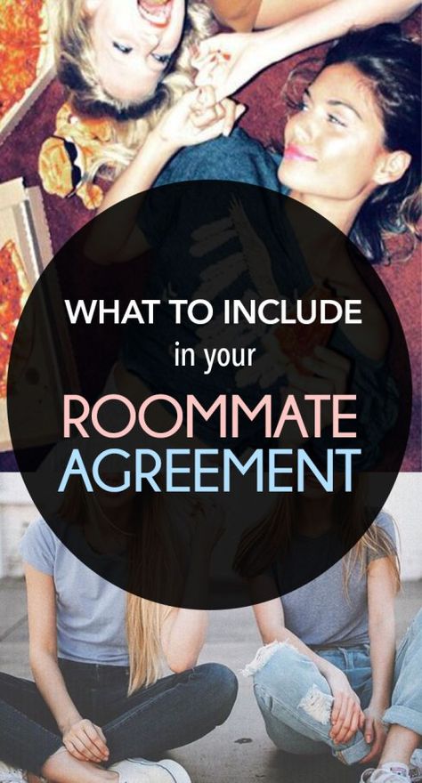 When you first move in with your college roommate (either in an apartment or in the residence halls) you may want -- or have -- to set up a roommate agreement or roommate contract. While not usually legally binding, roommate agreements are a great way to... Roommate Contract, Apartment Decorating College, Roommate Agreement, College Living Rooms, Dorm Room Checklist, College Apartments, College Living, College Roommate, College Survival