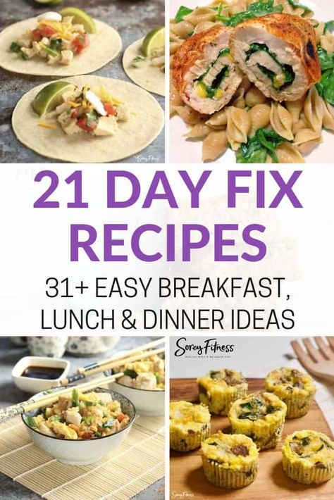 Easy 21 Day Fix Recipes to Create Meal Plan | Breakfast, lunch, dinner, and snack ideas that are all 21 Day Fix approved & broken down by portion control containers. You'll love these recipes including chicken, beef, and vegetarian options! These kid-friendly ideas help you lose weight without feeling deprived. 21 Day Fix for Beginners | 21 Day Fix Dinners | 21 Day Fix Lunch Ideas | 21 Day Fix Dinner Recipes | #21dayfixrecipes #21dayfixapproved #21dayfixextreme 21 Day Fix Vegetarian, Meal Plan Breakfast, 21 Day Fix Desserts, 21 Day Fix Recipes, 21 Day Fix Snacks, 21 Day Fix Breakfast, 21 Day Meal Plan, 21 Day Fix Diet, 21 Day Fix Meal Plan