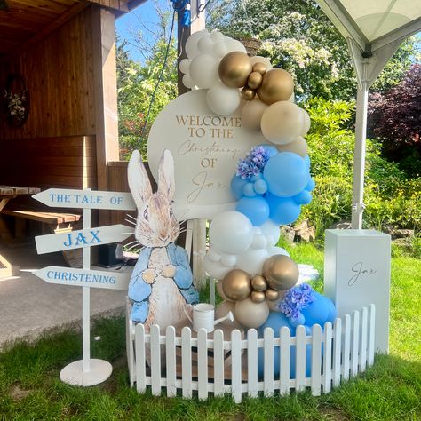 Peter Rabbit Balloon Garland, Peter Rabbit Balloon Arch, Peter Rabbit Balloons, Peter Rabbit Christening, Peter Rabbit Theme Party, Peter Rabbit Birthday Party, Peter Rabbit Theme, Christening Balloons, Baby Boy Balloons