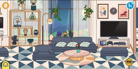 Toca Boca Room Ideas Modern Mansion Living Room Downstairs, Toca Boca House Ideas Modern Mansion Living Room, Toca Boca House Ideas Living Room, Toca Boca Living Room Ideas, Toca Boca Hair Salon, Toca Life World Aesthetic Pfp, Bad Room Ideas, Mansion Living Room, Toca Ideas